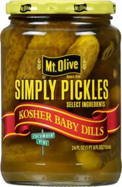 Mt Olive Simply Pickles Kosher Baby Dills 24 fl oz