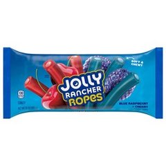 Jolly Rancher Ropes Blue Raspberry and Cherry Flavored Candy Bag - 10 oz