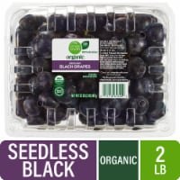 Simple Truth Organic Seedless Black Grapes Clamshell