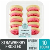 Bakery Fresh Strawberry Frosted Sugar Cookies
