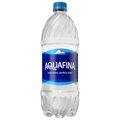 Aquafina Purified Bottled Drinking Water, 1 Liter Bottle