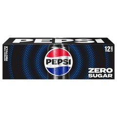 Pepsi Zero Sugar Soda Cola 12 Fl Oz, 12 Count
