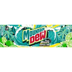 Mountain Dew Baja Blast Soda Cans