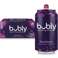 Bubly Sparkling Water Blackberry Cans
