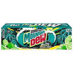 Mountain Dew Baja Blast Zero Sugar Soda Cans