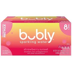 Bubly Strawberry Sunset Flavored Sparkling Water Cans