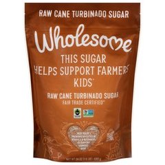 Wholesome Natural Raw Cane Turbinado Sugar Fair Trade Non-gmo