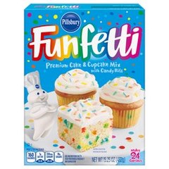 Pillsbury Fun Fetti Cake & Cupcake Mix with Candy Bits 15.25 Ounces