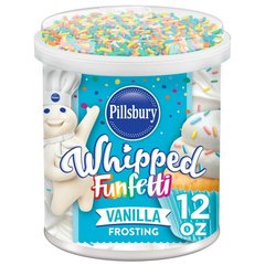 Pillsbury Whipped Funfetti Vanilla Frosting 12 ounces