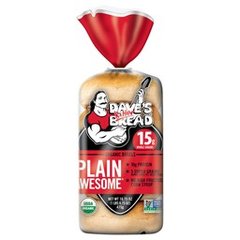 Dave's Killer Bread Plain Awesome Bagels, Organic Bagels, 5 Count
