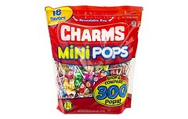 Charms Mini Pops Assorted Lollipops Bag - 300 Counts