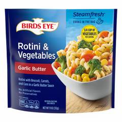 Bird's Eye Steam Fresh Rotini With Vegetables And Garlic Butter 11 Ounces