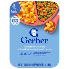 Gerber Mealtime for Toddler Macaroni & Cheese Peas Carrots Meal 6 6 Ounces