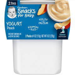 Gerber 2nd Foods Peach Yogurt Blends Baby Food 2 Pack