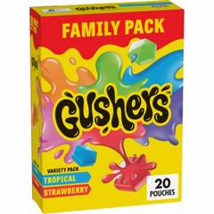 General Mills Fruit Snack Gushers Bag 20 Count