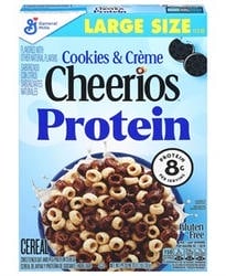 General Mills Cookies and Crème Cheerios Protein Large Size Cereal