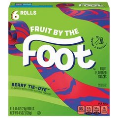 Fruit By The Foot Berry TieDie Fruit Snacks 6 Count