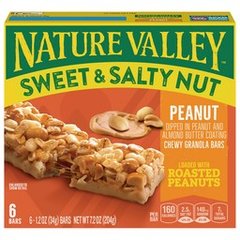 Nature Valley Sweet & Salty Nut Butter Dipped Peanut Chewy Granola Bars 6 Pack