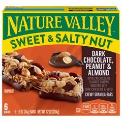 Nature Valley Sweet & Salty Choc Dipped Dark Choc Peanut & Almond Chewy Bars 6pk