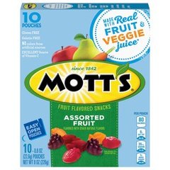 Motts Assorted Fruit Flavored Snacks Medleys Fruit - 10-0.8 oz