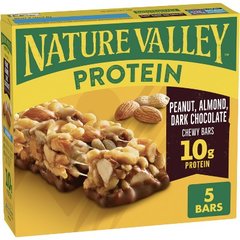 Nature Valley Chewy Protein Granola Bars, Peanut Almond Dark Chocolate, 5 Bars, 7.1 OZ