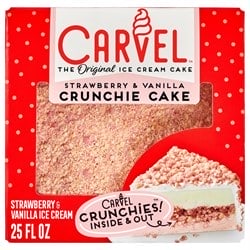 Carvel Ice Cream Crunchie Strawberry and Vanilla Cake 25 Ounces