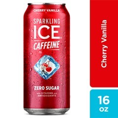 Sparkling Ice Caffeine Zero Sugar Cherry Vanilla Flavored Sparkling Water