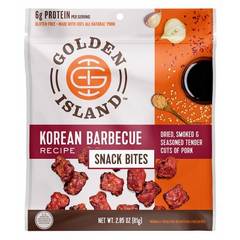 Golden Island Pork Snack Bites, Korean Barbecue, Meat Snacks