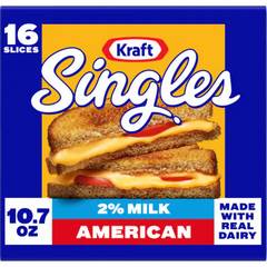 Kraft Singles 2% Milk Reduced Fat American Slices - 16 Count