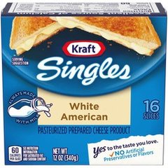 Kraft Singles White American Cheese Slices 16 Count