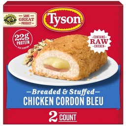 Tyson Cordon Bleu Stuffed Chicken Breast 2ct 10oz