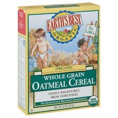 Earth's Best Organic Whole Grain Oatmeal Cereal 8 Ounces