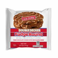 Little Debbie Double Decker Fudge Round Snack 3.9 Ounces