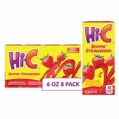 Hi-C Boppin' Strawberry Juice Drink Cartons