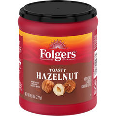 Folgers Toasty Hazelnut Flavored Ground Coffee, 9.6 oz