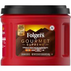 Folgers Gourmet Supreme Ground Coffee, Medium-Dark Roast