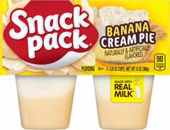 Snack Pack Banana Cream Pie Pudding 4 Pack