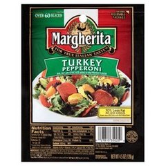 Margherita Turkey Pepperoni 75% Less Fat - 4.5 Oz