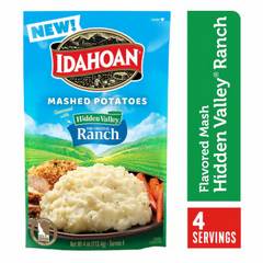 Idahoan Mashed Potatoes seasoned with Hidden Valley Original Ranch, 4 oz Pouch