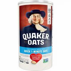 Quaker Oats Quick 1 Minute 100% Whole Grain Oats 18 Ounces