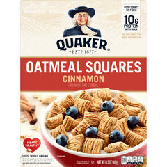 Quaker Oatmeal Squares Cinnamon Cereal 14.5 Ounces