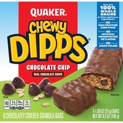 Quaker Chocolate Chip Granola Bars 6 Ea