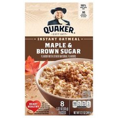 Quaker Maple & Brown Sugar Instant Oatmeal 8 Ea