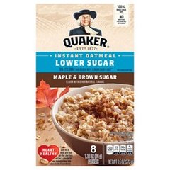 Quaker Lower Sugar Maple Brown Sugarinstant Oatmeal 8 Pack