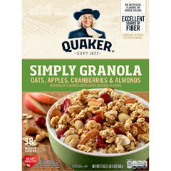 Quaker Simply Oats, Apples, Cranberries & Almonds Granola 21 Oz