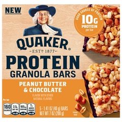 Quaker Protein Peanut Butter & Chocolate Granola Bars 5 Count