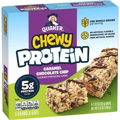 Quaker Chewy Protein Caramel Chocolate Chip Bars 5 Count