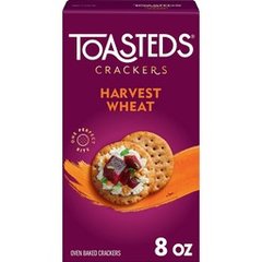 Toasteds Crackers Harvest Wheat Party Snacks - 8 Oz