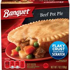 Banquet Beef Pot Pie, Frozen Meal, 7 oz.