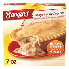 Banquet Sausage and Gravy Deep Dish Pot Pie, Frozen Meal, 7 oz.